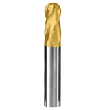 Cortador Vertical de Propósito General, Diam. 1/8 pulg, 4 Flautas, Punta Bola SGS