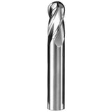Cortador Vertical de Propósito General, Diam. 9/64 pulg, 4 Flautas, Punta Bola