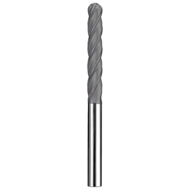 Cortador Vertical de Propósito General, Diam. 3/8 pulg, 4 Flautas, Punta Bola SGS