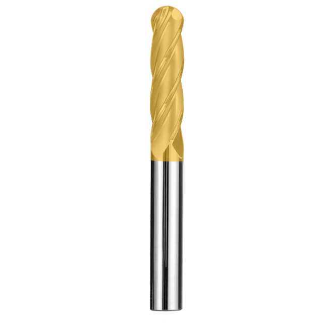 Cortador Vertical de Propósito General, Diam. 1/2 pulg, 4 Flautas, Punta Bola SGS