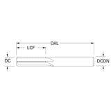 Rima de Propósito General, Diám.7.00 mm, 6 Flautas, Sin Recubrimiento