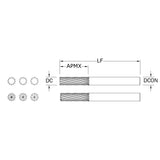 Routers de Alto Rendimiento, Diam.Cte. 3 mm, 5 Flautas, Punta Plana SGS