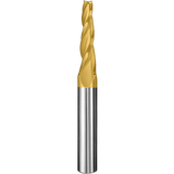 Cortador Vertical de Propósito General, Diam. 1/4 pulg, 3 Flautas, Punta Cónica Plana SGS