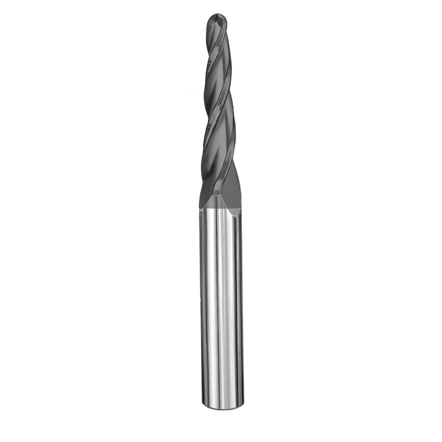 Cortador Vertical de Propósito General, Diam. 1/8 pulg, 3 Flautas, Punta Cónica Bola SGS
