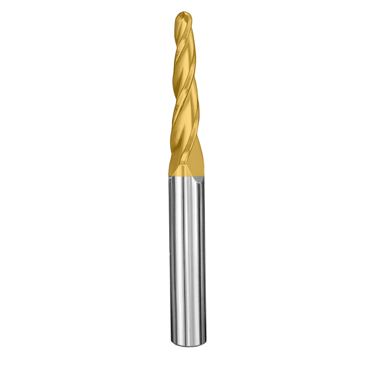 Cortador Vertical de Propósito General, Diam. 1/4 pulg, 3 Flautas, Punta Cónica Bola SGS