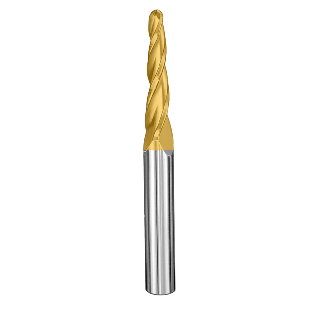Cortador Vertical de Propósito General, Diam. 1/4 pulg, 3 Flautas, Punta Cónica Bola SGS