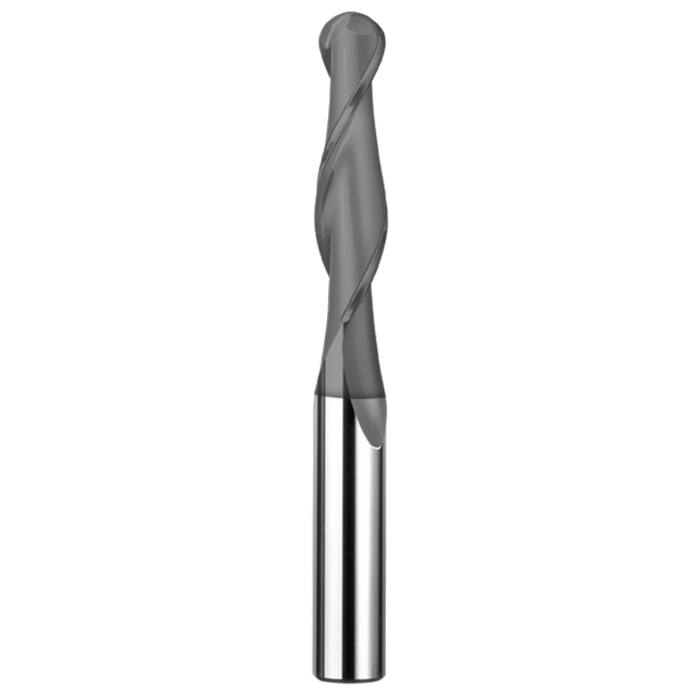 Cortador Vertical de Propósito General, Diam. 1/8 pulg, 2 Flautas, Punta Bola SGS