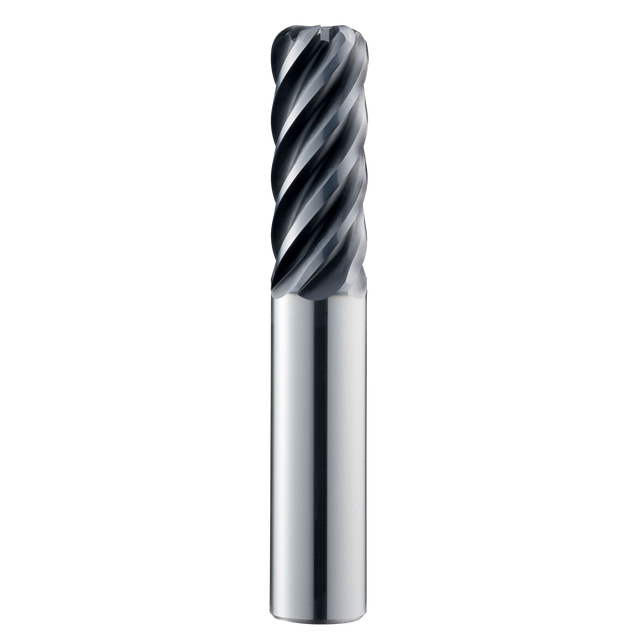Cortador Vertical de Alto Rendimiento, Diam. Cte. 1/4 pulg, 6 Flautas, Radios en Esquina SGS