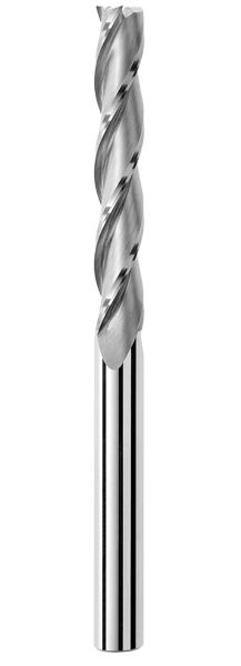 Cortador Vertical de Propósito General, Diam. 3 mm, 3 Flautas, Punta Plana - Herramental