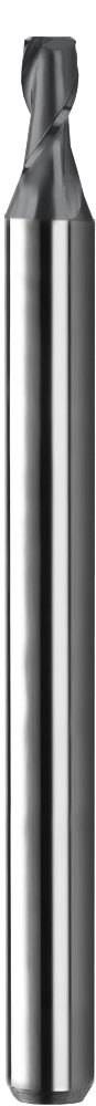 Micro Cortador Vertical, Diam. Cte. 0.0200 pulg, 2 Flautas, Punta Plana - Herramental