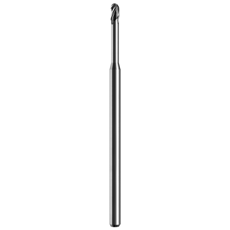 Micro Cortador Vertical, Diam. Cte. 0.0200 pulg, 3 Flautas, Punta Bola SGS