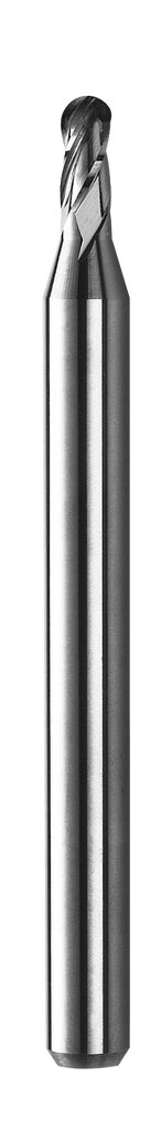 Micro Cortador Vertical, Diam. Cte. 1.2 mm, 4 Flautas, Punta Bola - Herramental