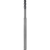 Micro Cortador Vertical, Diam. Cte. 0.0310 pulg, 4 Flautas, Punta Bola SGS