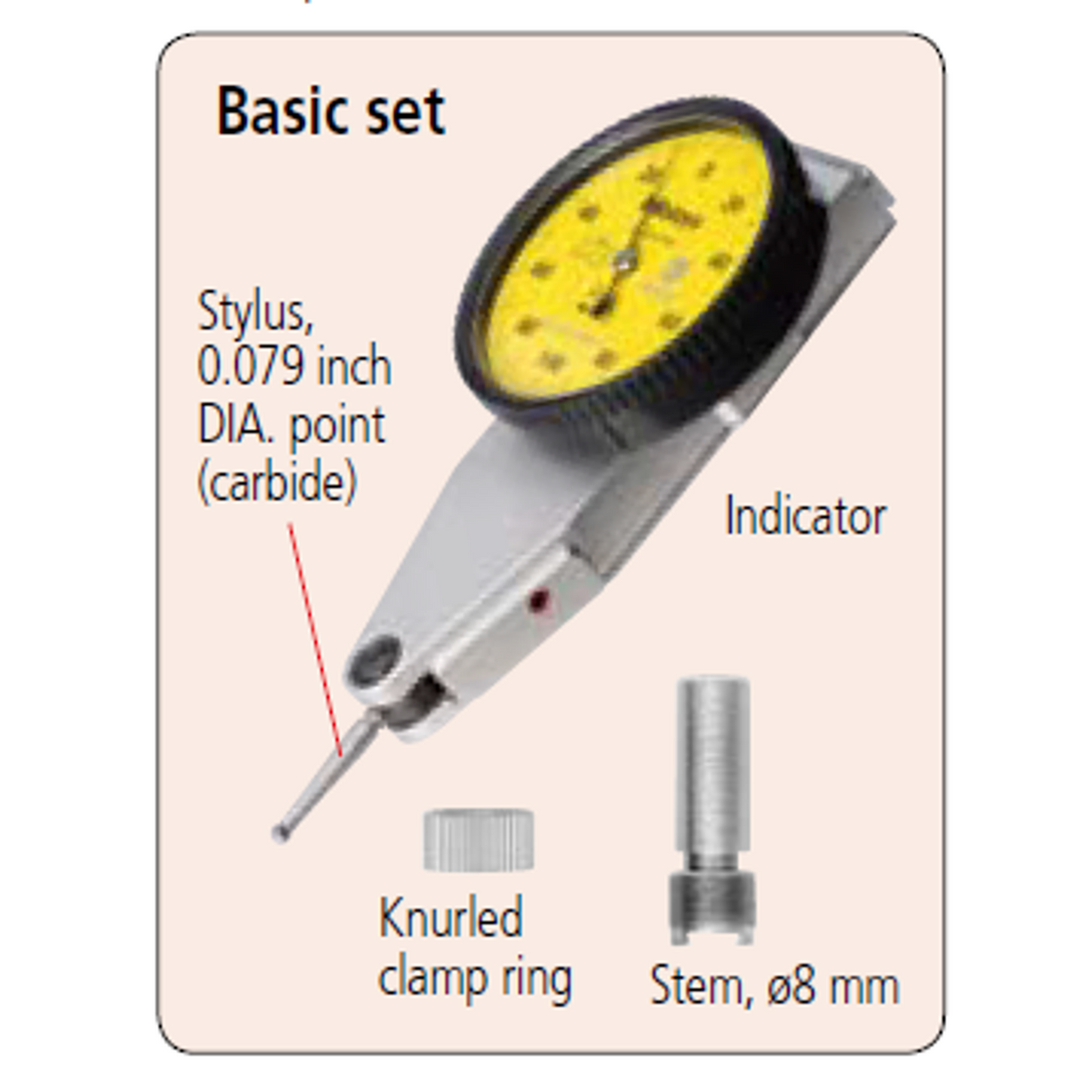 Indicador de carátula tipo palanca,Tipo paralelo 0,5mm, 0,01mm