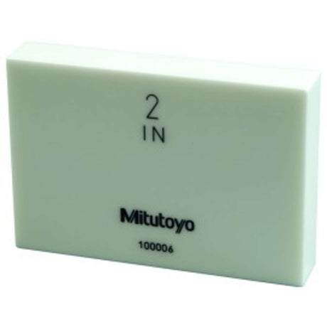 Bloque patrón rectangular, pulg. certificado de inspección ASME, Grado 0, Cerámica, 2 pulg Mitutoyo