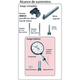 Indicador de carátula tipo palanca, Tipo Universal 0,03 pulg, 0,0005 pulg,Juego básico