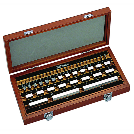 Juego de bloques patrón rectangular, mm, certificado de inspección, ISO, 47 Bloques, Grado  2, Acero Mitutoyo